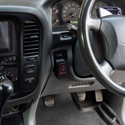 Landcruiser Unichip mount installed to 100 105 series Landcruiser in car