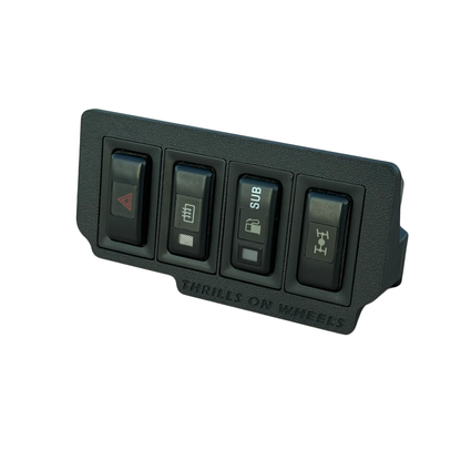 Toyota Landcruiser 80 Series late model ashtray switch plate with factory toyota style switches front right