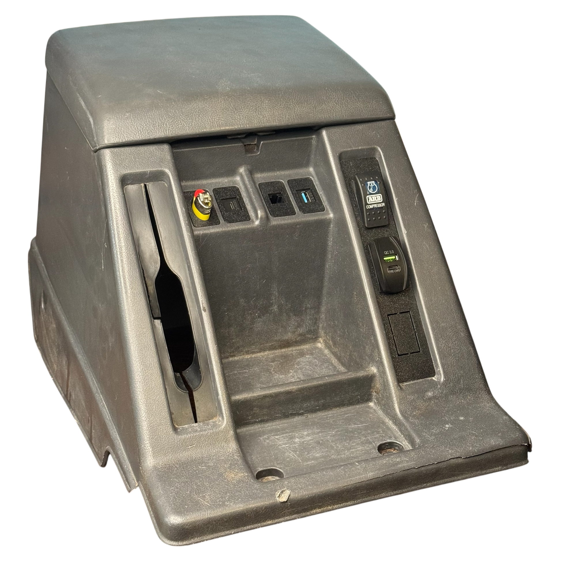 Nissan Patrol GQ Ford Maverick centre console with bic lighter holder installed