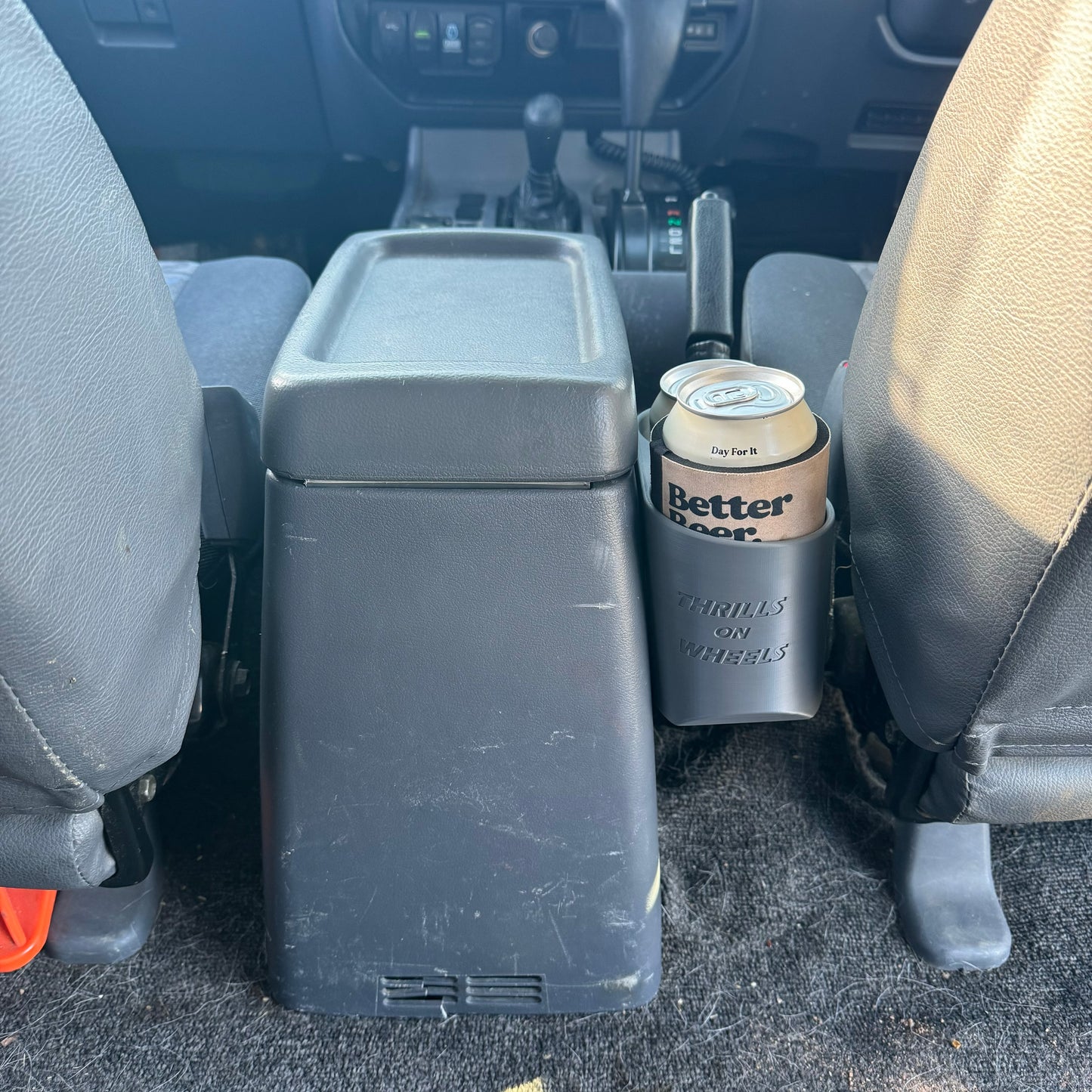 toyota 80 series landcruiser double cup holder rear view